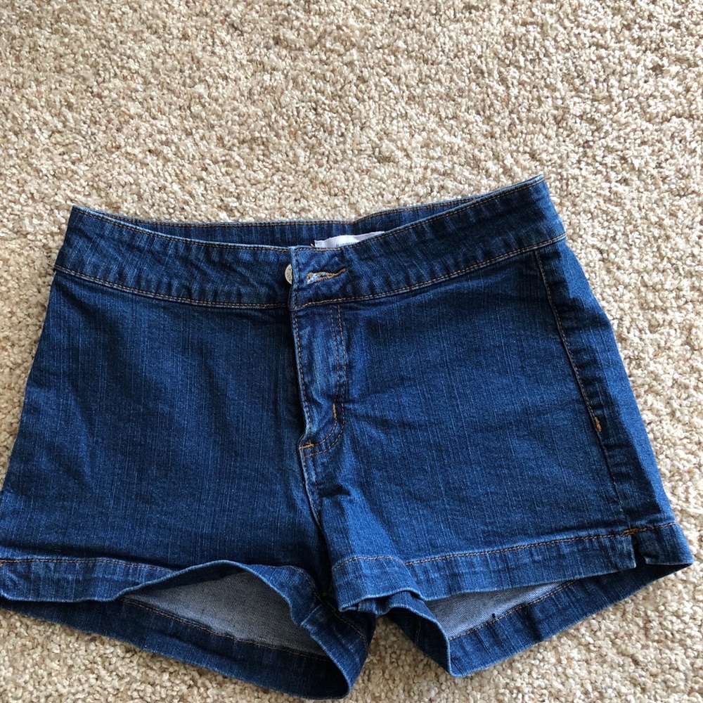 Blue high Waisted Shorts